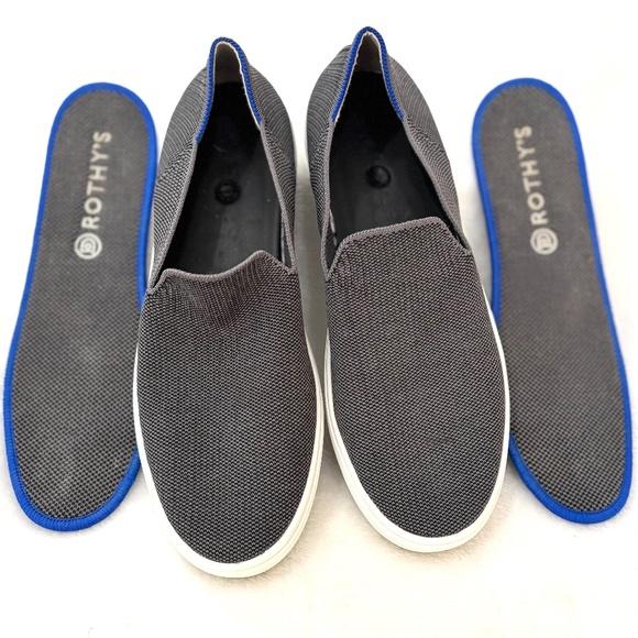 RETIRED Gray Rothy’s The Original Casual Slip On Knit Washable Sneakers Size 9 - Picture 5 of 16